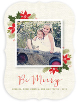 Merry Floral Holiday Photo Cards
