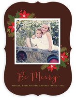 Merry Floral Holiday Photo Cards