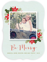Merry Floral Holiday Photo Cards