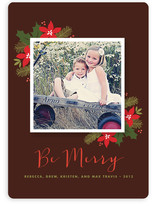Merry Floral Holiday Photo Cards