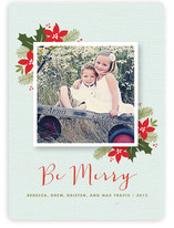 Merry Floral Holiday Photo Cards