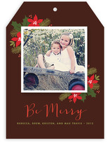 Merry Floral Holiday Photo Cards