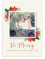 Merry Floral Holiday Photo Cards