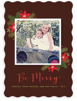 Merry Floral Holiday Photo Cards