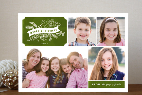 Chalkboard Label Holiday Photo Cards