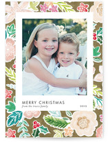 Patterned Snapshot Holiday Photo Cards