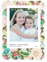 Patterned Snapshot Holiday Photo Cards