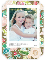 Patterned Snapshot Holiday Photo Cards