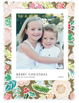 Patterned Snapshot Holiday Photo Cards