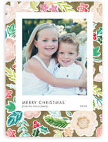 Patterned Snapshot Holiday Photo Cards