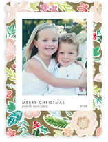 Patterned Snapshot Holiday Photo Cards