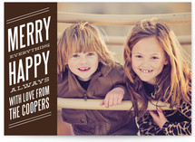 Bold Banner Holiday Photo Cards