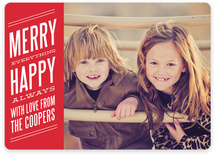 Bold Banner Holiday Photo Cards