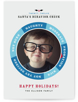Santa's Behavior Check Holiday Photo Cards