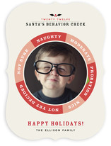 Santa's Behavior Check Holiday Photo Cards