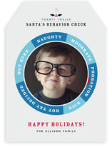 Santa's Behavior Check Holiday Photo Cards