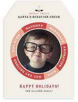 Santa's Behavior Check Holiday Photo Cards