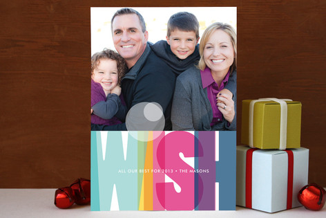 Rainbow Wish Holiday Photo Cards