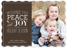 Holly Stack Holiday Photo Cards
