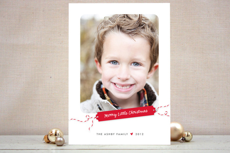 Merry Little Gift Tag Holiday Photo Cards