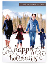 Merry Christmas Swirl Overlay Text Holiday Photo Cards