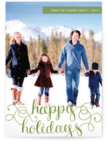 Merry Christmas Swirl Overlay Text Holiday Photo Cards