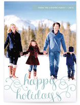 Merry Christmas Swirl Overlay Text Holiday Photo Cards