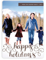 Merry Christmas Swirl Overlay Text Holiday Photo Cards