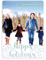 Merry Christmas Swirl Overlay Text Holiday Photo Cards