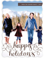 Merry Christmas Swirl Overlay Text Holiday Photo Cards