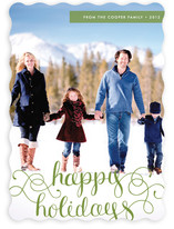 Merry Christmas Swirl Overlay Text Holiday Photo Cards