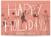 Peach Passion Holiday Photo Cards