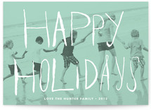 Peach Passion Holiday Photo Cards