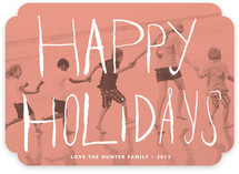 Peach Passion Holiday Photo Cards