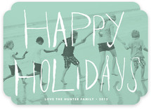 Peach Passion Holiday Photo Cards