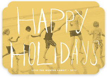 Peach Passion Holiday Photo Cards