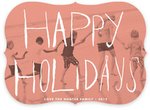 Peach Passion Holiday Photo Cards