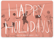 Peach Passion Holiday Photo Cards