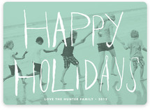 Peach Passion Holiday Photo Cards