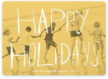 Peach Passion Holiday Photo Cards