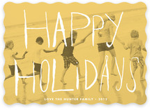 Peach Passion Holiday Photo Cards