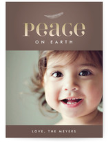Feather Vignette Holiday Photo Cards