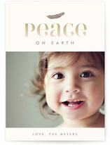 Feather Vignette Holiday Photo Cards