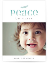 Feather Vignette Holiday Photo Cards