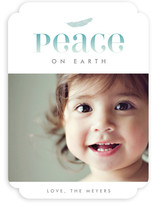 Feather Vignette Holiday Photo Cards
