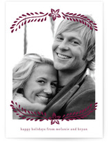 Block Printed Mistletoe Holiday Photo Cards