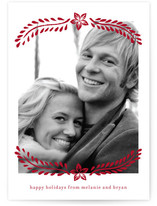 Block Printed Mistletoe Holiday Photo Cards