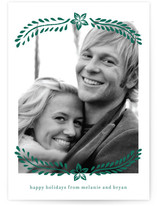 Block Printed Mistletoe Holiday Photo Cards