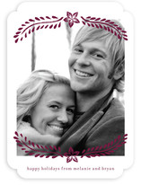 Block Printed Mistletoe Holiday Photo Cards