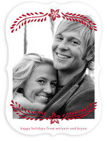 Block Printed Mistletoe Holiday Photo Cards